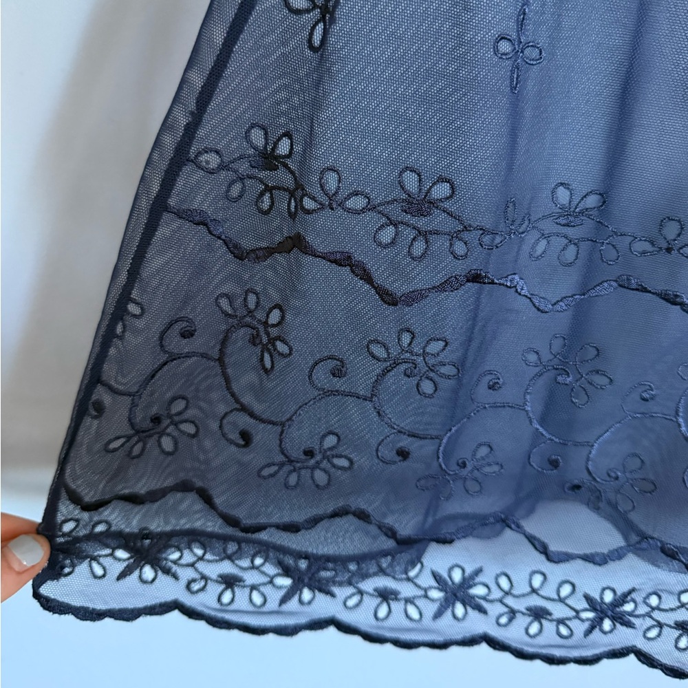 Victoria's Secret Navy Blue Lace Top - Picture 5 of 5